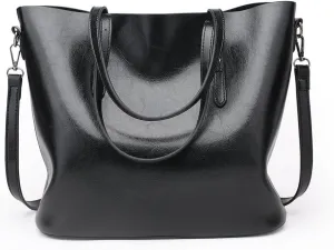 Oil Leather Tote Bag Fashion Ladies Big Bag Shoulder Crossbody Bag
