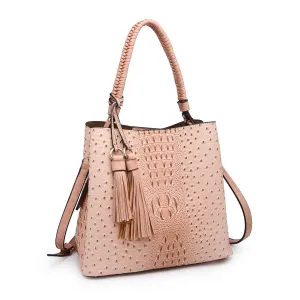 Olivia Animal Print Contrast Hobo Bag