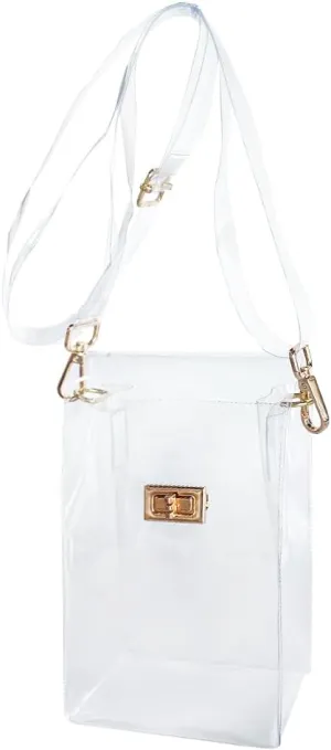 ONEART Clear Iridescent Shoulder Purse, Holographic Transparent Crossbody Bag See Through Fashion Women Bag