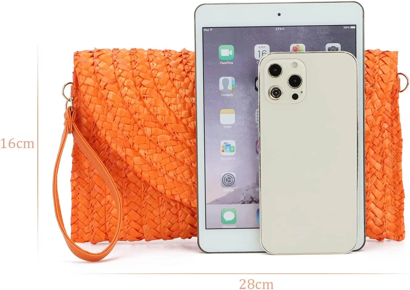 Oweisong Straw Purses for Women Summer Beach Straw s Clutch Purses Crossbody Bag Handmade Women Envelope Handbag Wallet