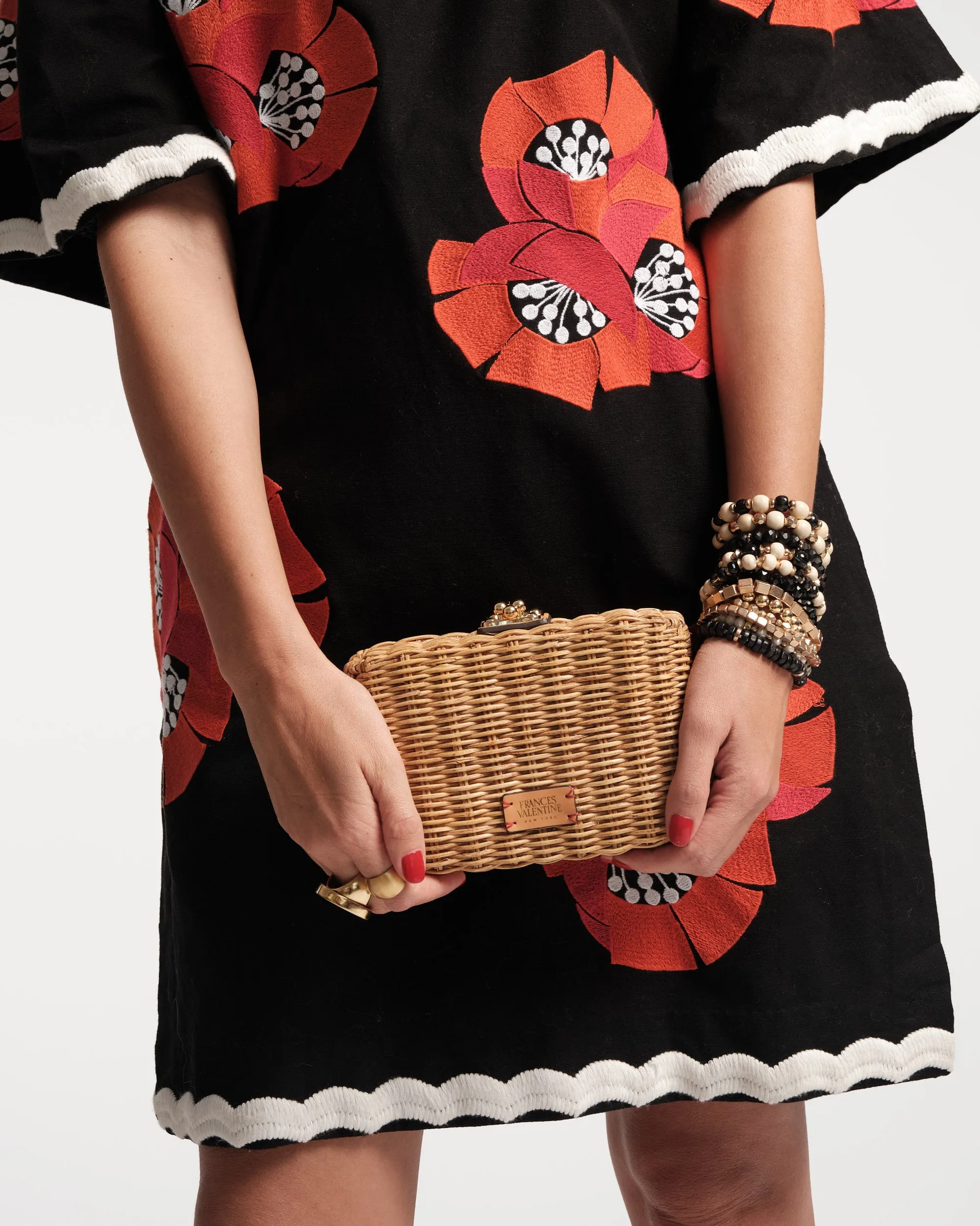 Paige Wicker Clutch - Toast
