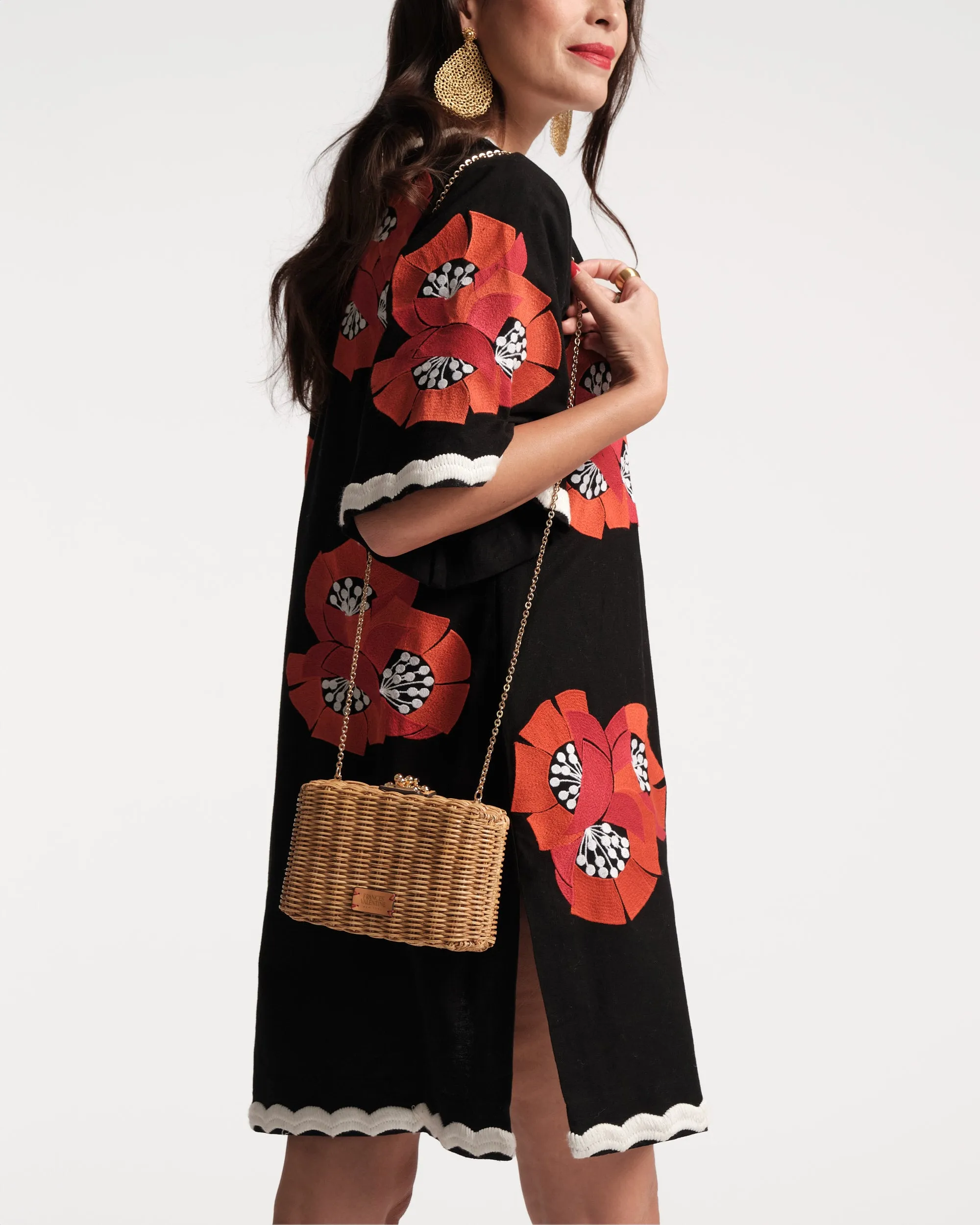 Paige Wicker Clutch - Toast