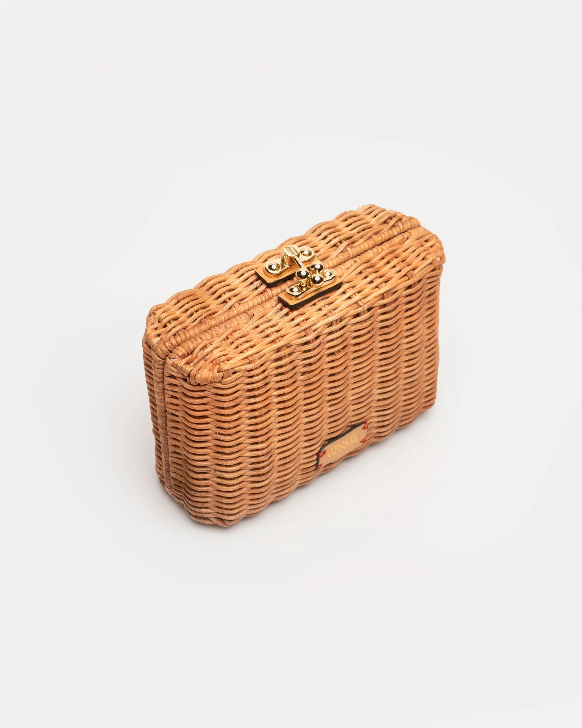 Paige Wicker Clutch - Toast
