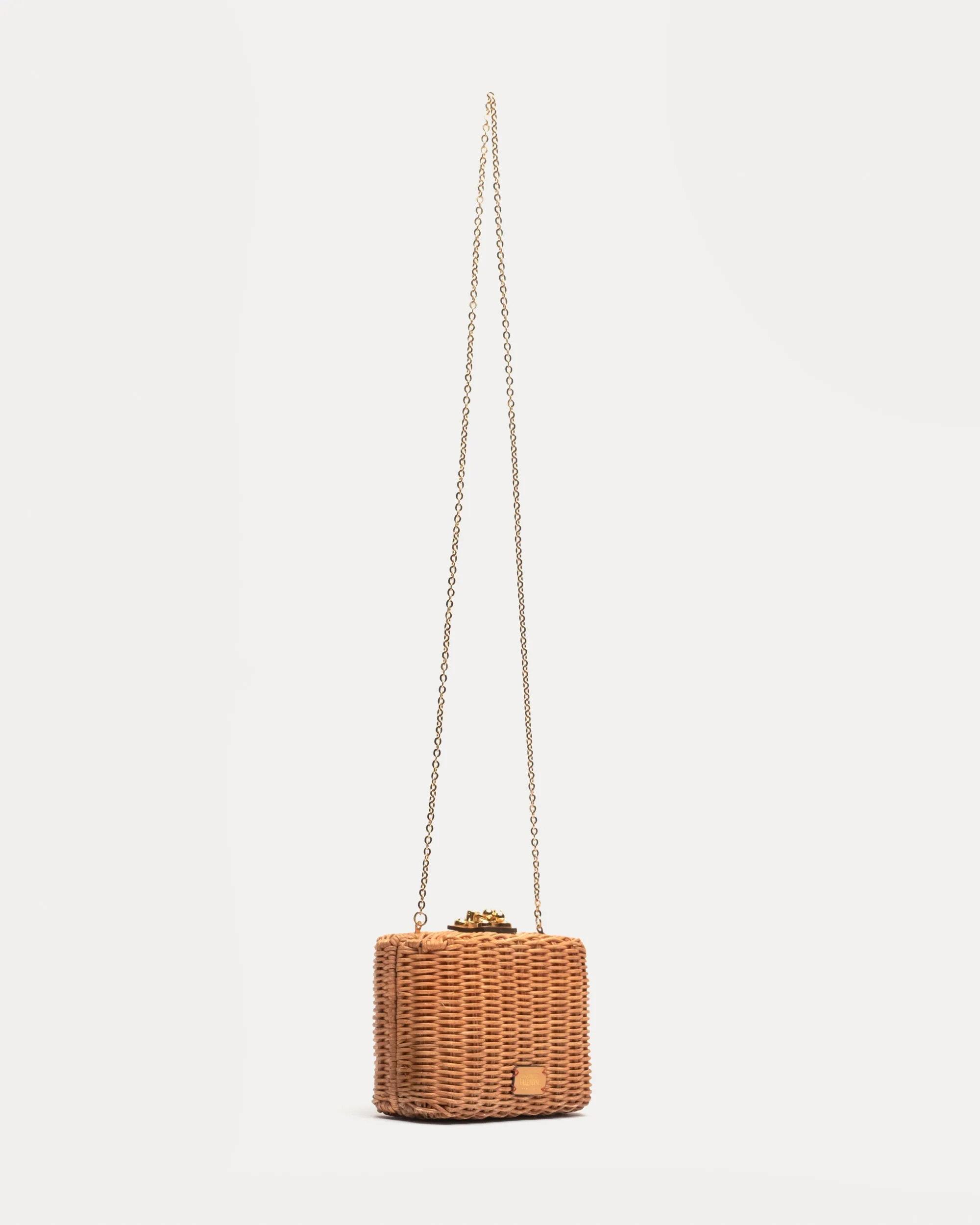 Paige Wicker Clutch - Toast