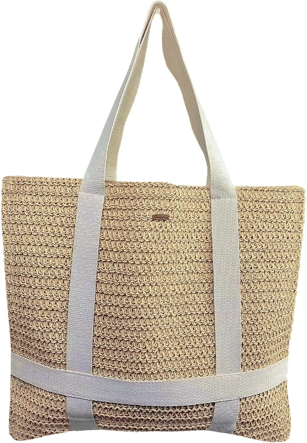 Panama Jack Women's Hat Carrying Toyo Straw Large Beach Tote Bag