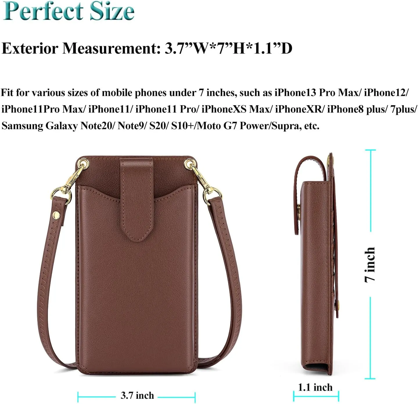Peacocktion Small Crossbody Cell Phone Purse for Women Travel Lightweight Mini Small Bags for Women with Card Slots