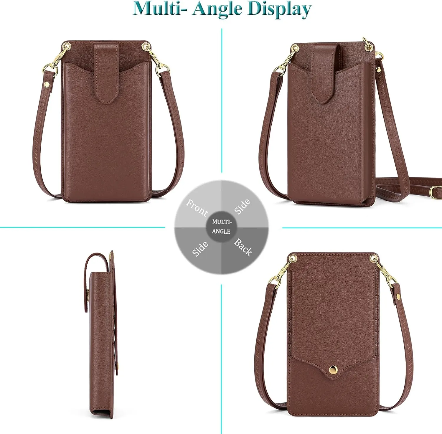 Peacocktion Small Crossbody Cell Phone Purse for Women Travel Lightweight Mini Small Bags for Women with Card Slots