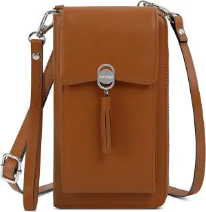 Pearl Angeli Small Crossbody Bag RFID Phone Wallet Women Cellphone Credit Card Purse with Adjustable Shoulder Strap