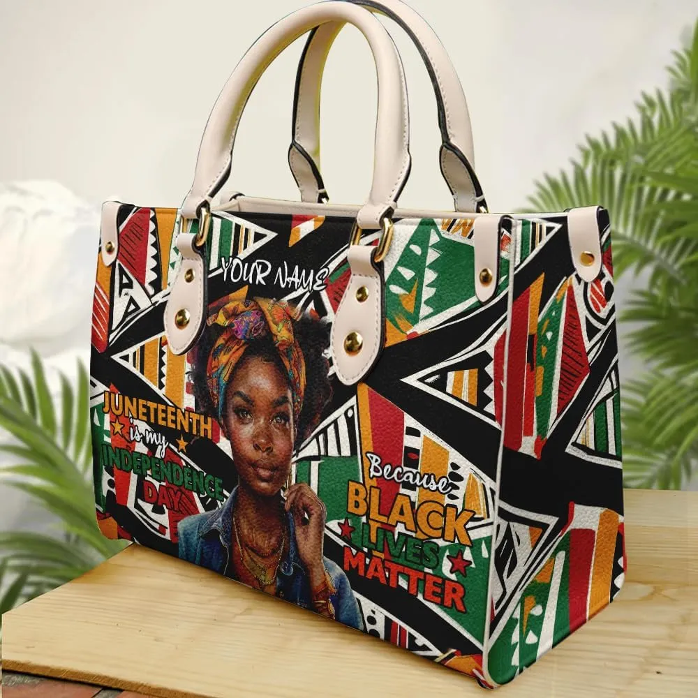 Personalized Leather Handbag For African American, Mother's Day Birthday Christmas Gifts For Women, For Black Women