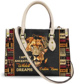 Personalized Leather Handbag For African American, Mother's Day Birthday Christmas Gifts For Women, For Black Women
