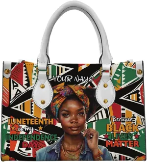 Personalized Leather Handbag For African American, Mother's Day Birthday Christmas Gifts For Women, For Black Women