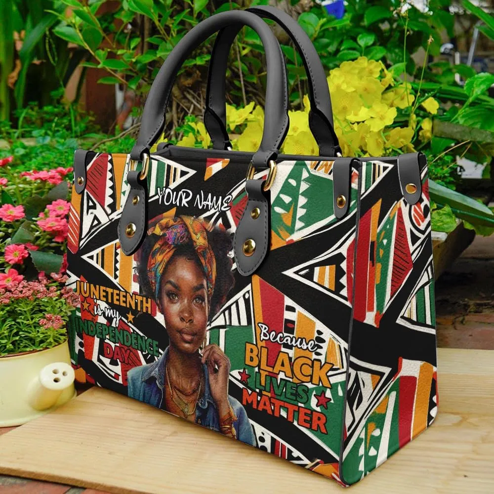 Personalized Leather Handbag For African American, Mother's Day Birthday Christmas Gifts For Women, For Black Women