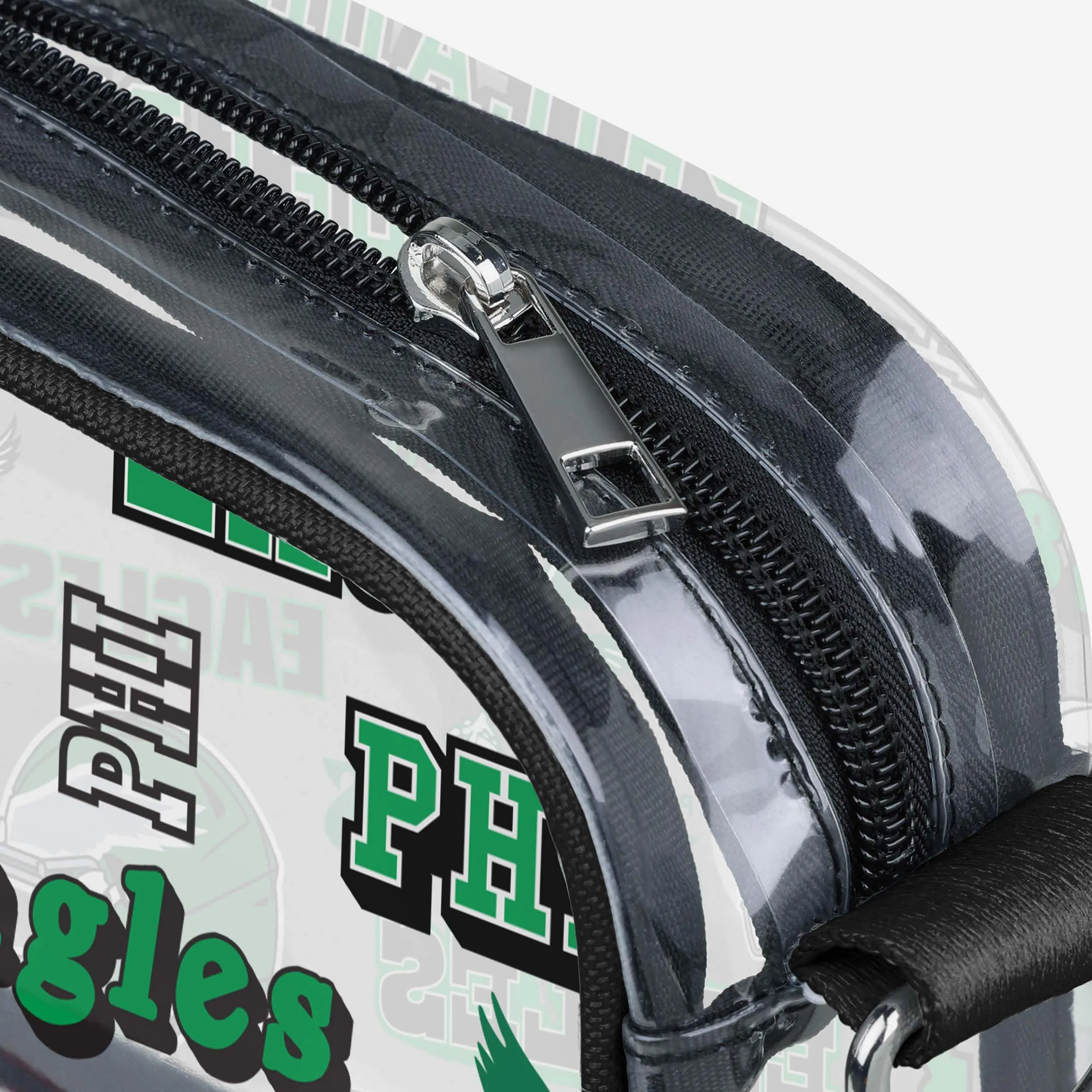 Philadelphia Eagles Repeat Retro Print Clear Crossbody Bag