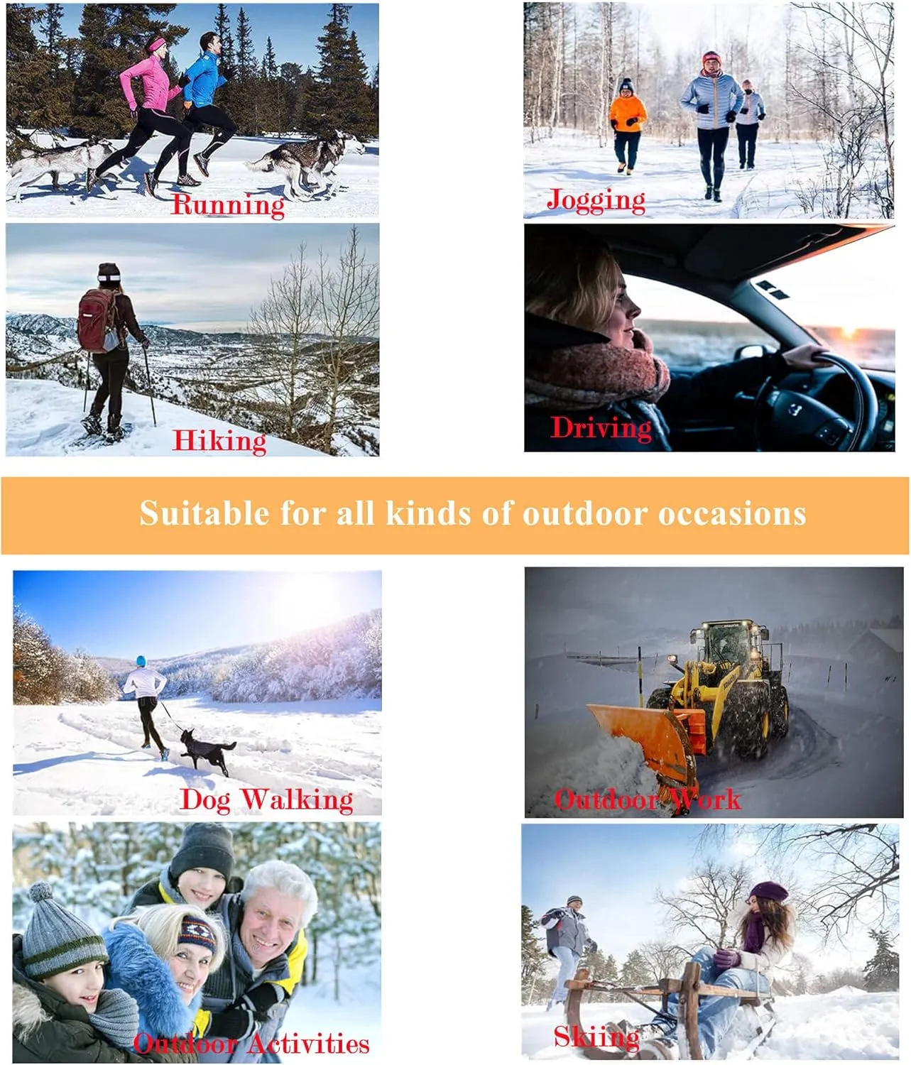 Polartec Power Stretch Touch Screen Winter Running Gloves, Thermal Gloves for Women Men Driving Hiking Cycling