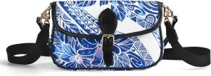 Polynesian Custom Women'S Crossbody Small Square Bag Samoa Hawaiian Tribal Design Floral Print Custom Crossbody Bag