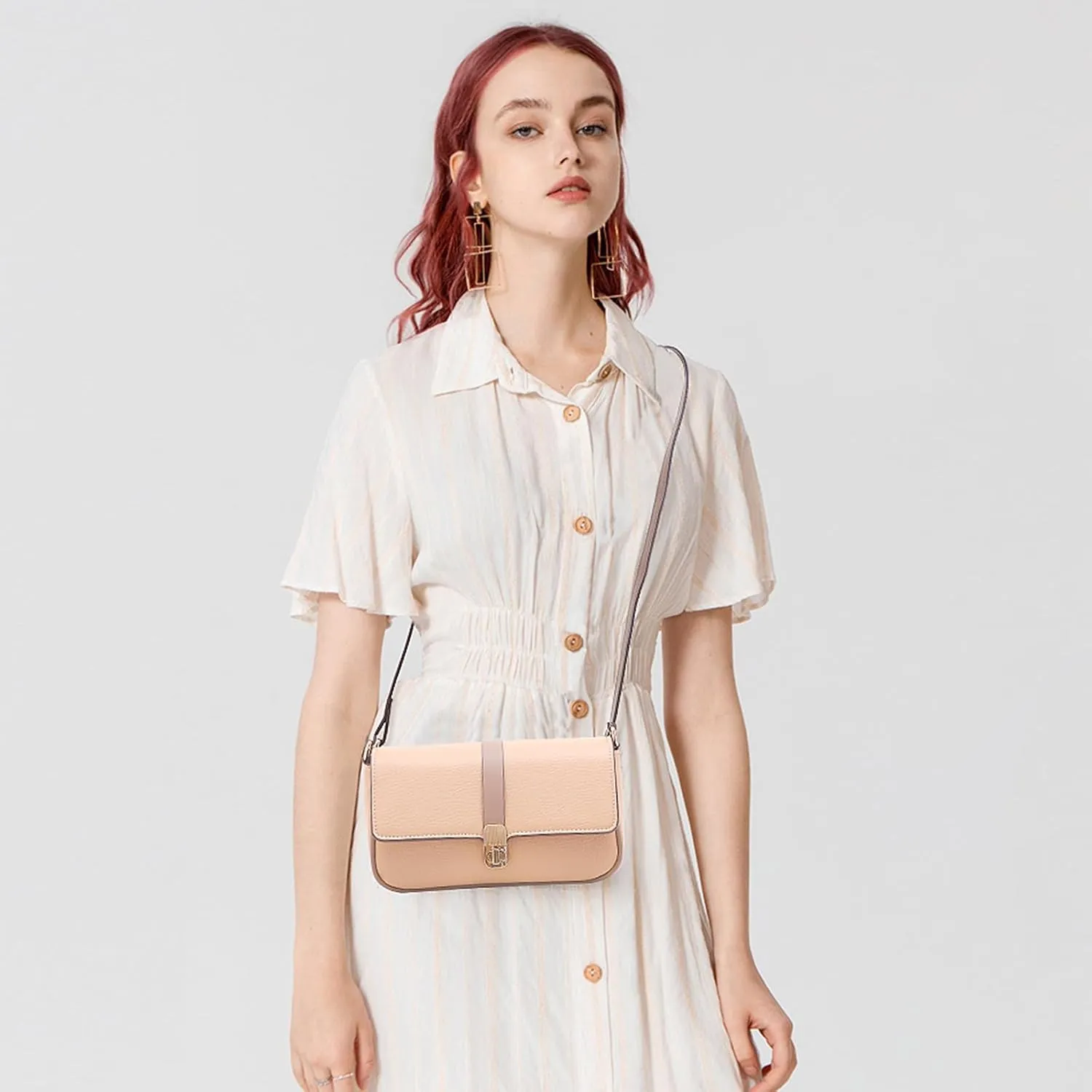 Prettyzys Crossbody Bags for Women Pocketbooks Soft PU Leather Purses and Handbags Multi Pocket Shoulder Bag