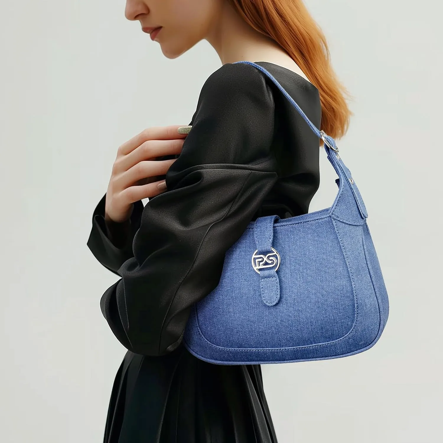 PS PETITE SIMONE Shoulder Bag for Women Black Purses for Women Small Purse Women's Shoulder Handbags Shoulder Bag