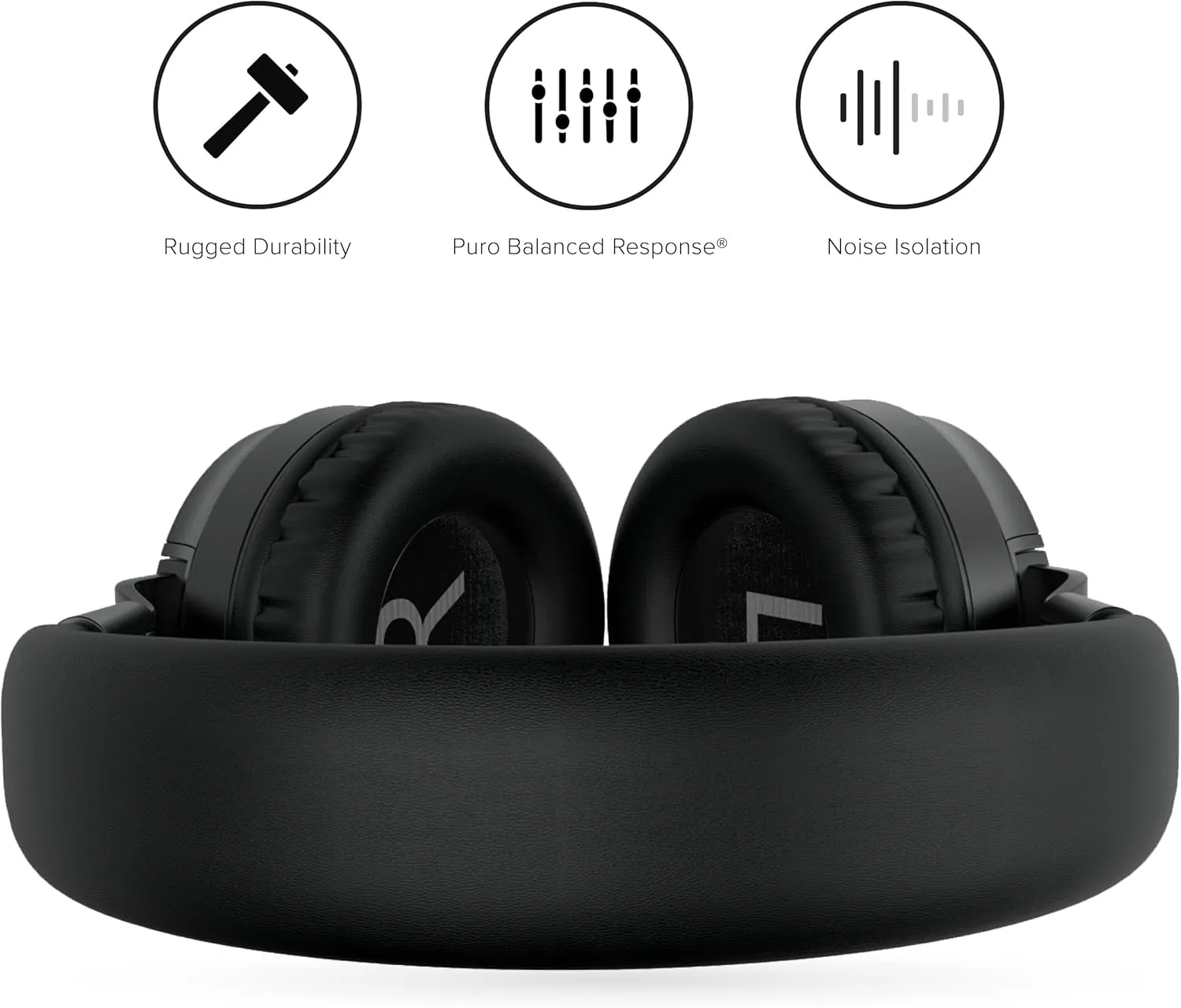 Puro Sound Labs PuroBasic Volume Limiting Wired Headphones for Kids, Foldable & Adjustable Headband w/Microphone, Compatible with Smartphones, Tablets and PC’s – Black