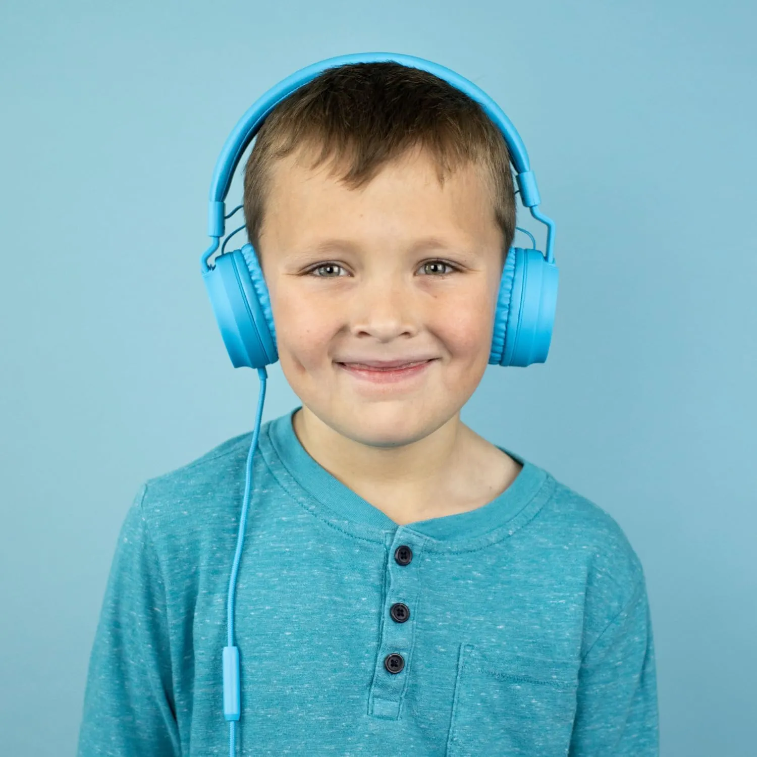Puro Sound Labs PuroBasic Volume Limiting Wired Headphones for Kids, Foldable & Adjustable w/Microphone, Compatible with Smartphones, Tablets and PC’s