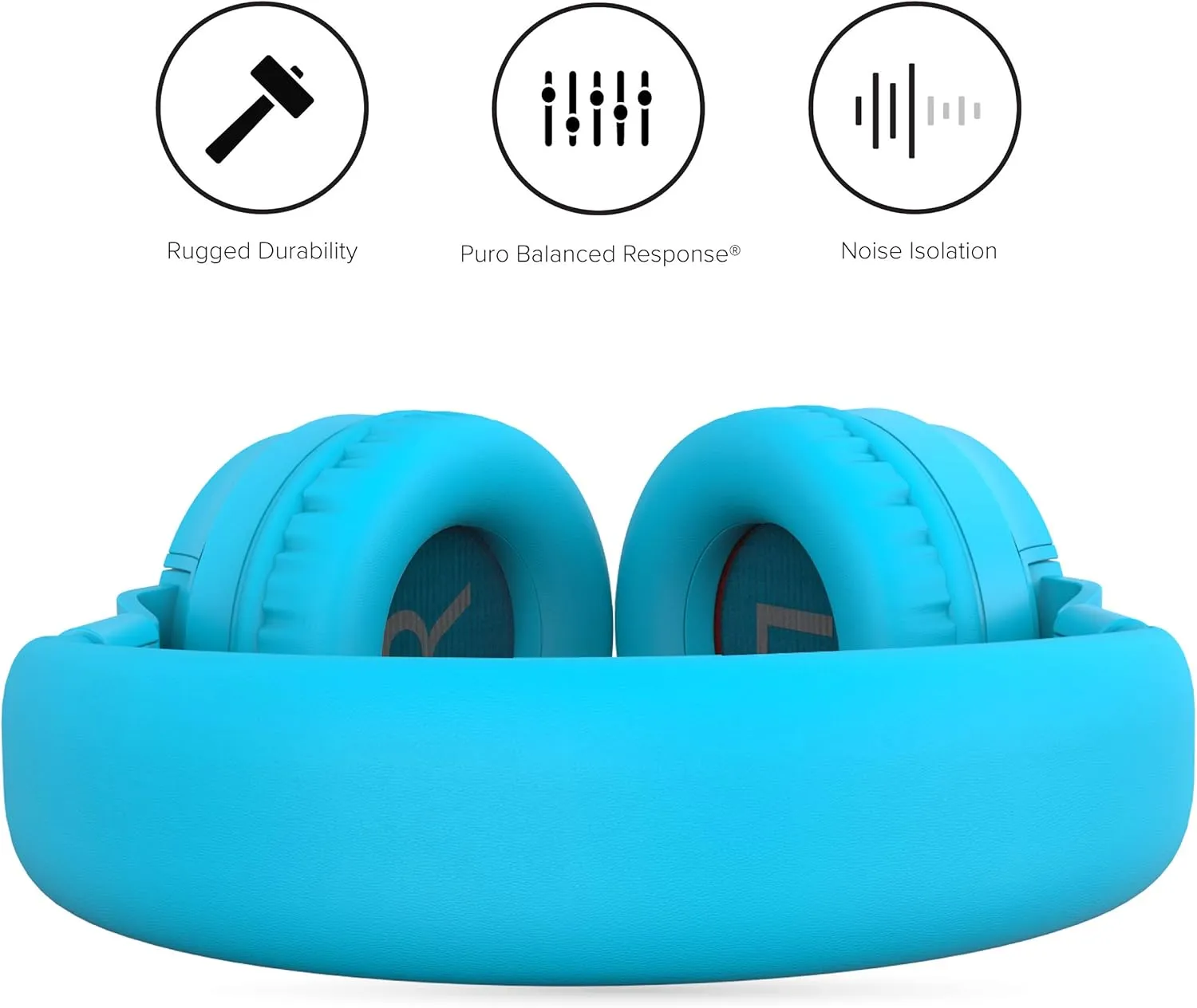 Puro Sound Labs PuroBasic Volume Limiting Wired Headphones for Kids, Foldable & Adjustable w/Microphone, Compatible with Smartphones, Tablets and PC’s