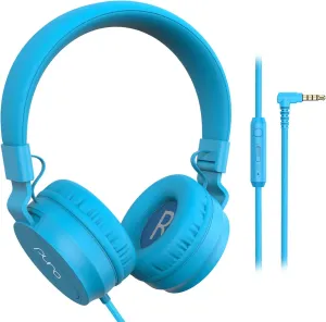 Puro Sound Labs PuroBasic Volume Limiting Wired Headphones for Kids, Foldable & Adjustable w/Microphone, Compatible with Smartphones, Tablets and PC’s