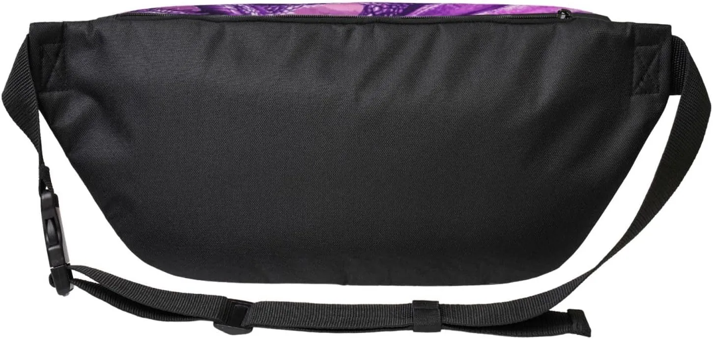Purple Snow Dragon Fanny Pack For Women Man, Waist Belt Bag Crossbody For Sports Travel Hiking Running Jogging
