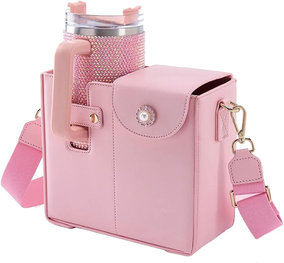 Purse for stanley cup purse, stanley cup bag, Tumbler holder, water bottle carrier,Outdoor Portable Crossbody Cup Storage Bag