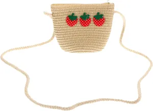 Purses Bag Straw Crossbody Fruits Pattern Summer Creative Shoulder Practical Cross Body Kids Bag for Little Girls Kids