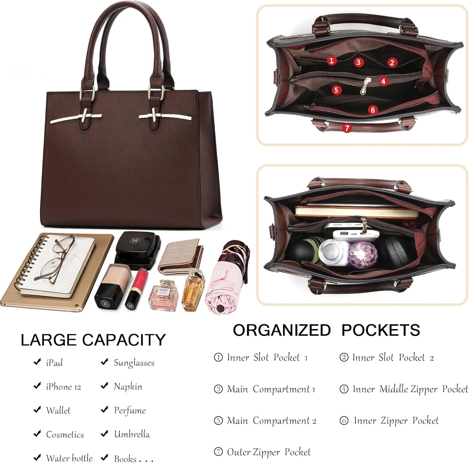 Purses for Women Crossbody Bags for Womens Shoulder Handbags PU Leather Tote Bag Top Handle Purse