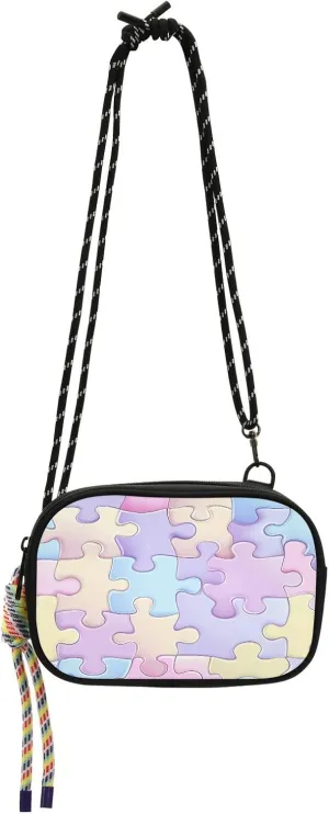 Puzzle Pieces Small Crossbody Bags for Women Lightweight Crossbody Phone Purse Women's Crossbody Handbags with Adjustable Strap