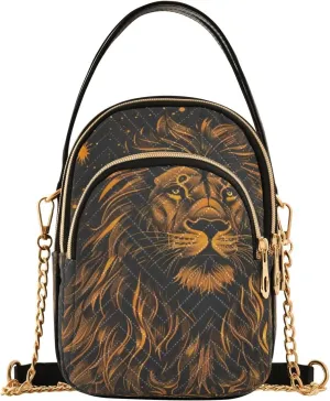 Quilted Crossbody Bags for Women,Lions Nebula Comics Women's Crossbody Handbags Small Travel Purses Phone Bag