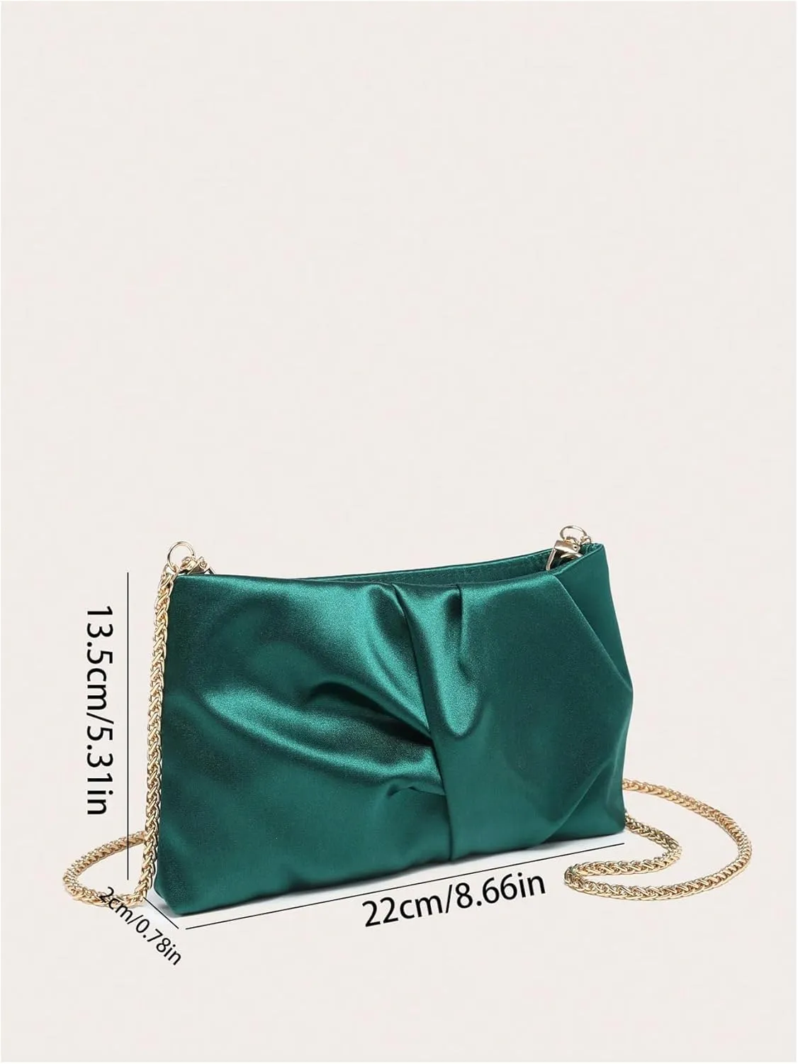 QWINEE Women's Satin Purse Ruched Evening Clutch Handbags Formal Party Handbag Wedding Bags