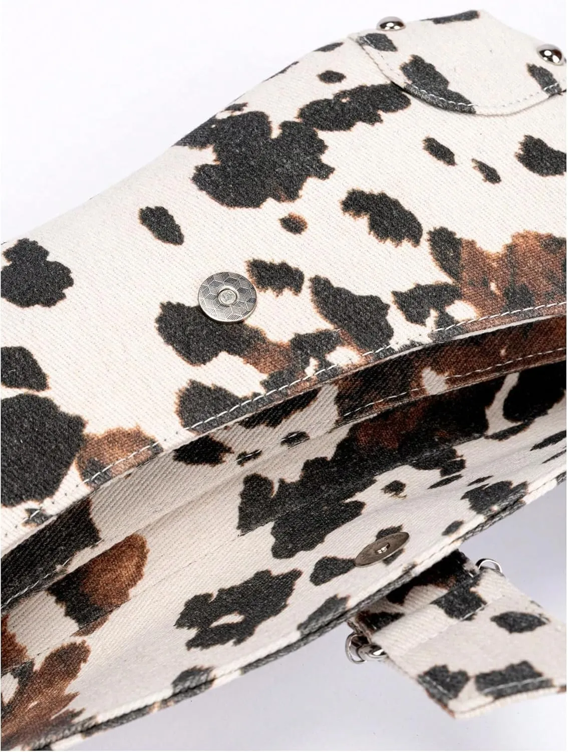 QWINEE Women's Y2K Leopard Print Shoulder Bag Denim Handbags Retro Cheetah Purses Top Handle Buckle Clutch Underarm Bag