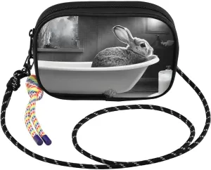 Rabbit Bathtub White Crossbody Bags for Women Cell Phone Purses Women's Shoulder Handbag Wallet Purse with Rope Pendant