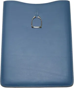 Ralph Lauren Polo Mens Womens Purple Label Collection Leather Equestrian Tablet Sleeve Slim Case Pouch Blue Italy $395