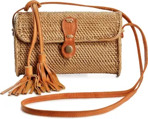 Rattan Bags for Women - Handmade Wicker Woven Purse Handbag Circle Boho Bag Bali …