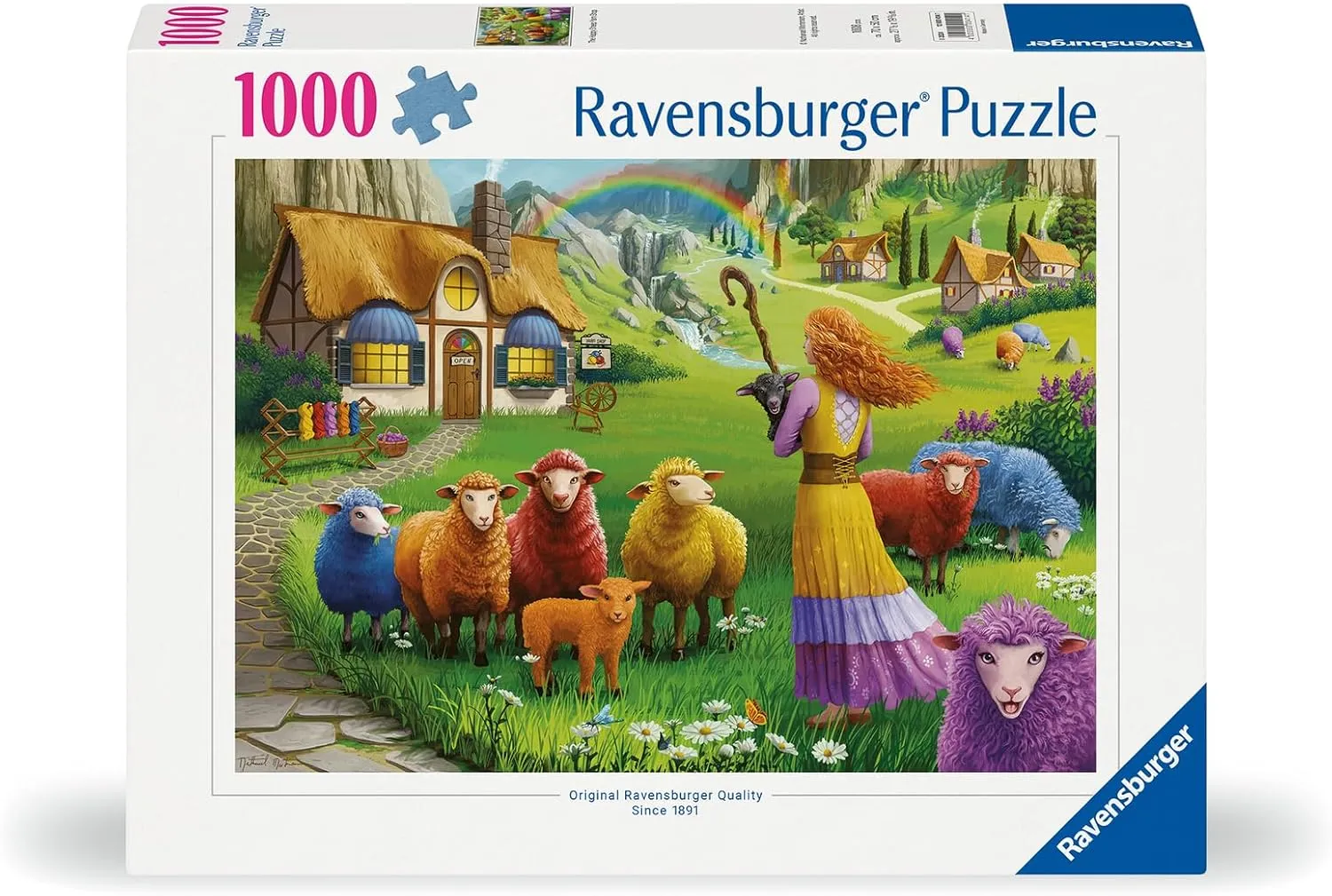 Ravensburger The Happy Sheep Yarn Shop 1000 Piece Jigsaw Puzzle for Adults - 12000414 - Handcrafted Tooling, Made in Germany, Every Piece Fits Together Perfectly