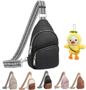 Respectivelk Crossbody Leather Bags, Interprek Respectivelk Crossbody Bag, Multiple Pockets Water-Resistant Sling Bag