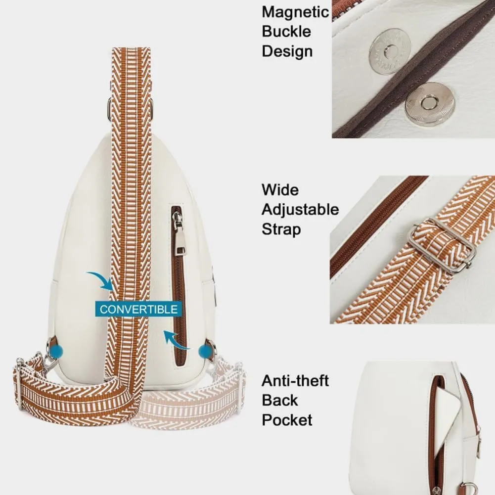 Respectivelk Crossbody Leather Bags, Interprek Respectivelk Crossbody Bag, Multiple Pockets Water-Resistant Sling Bag