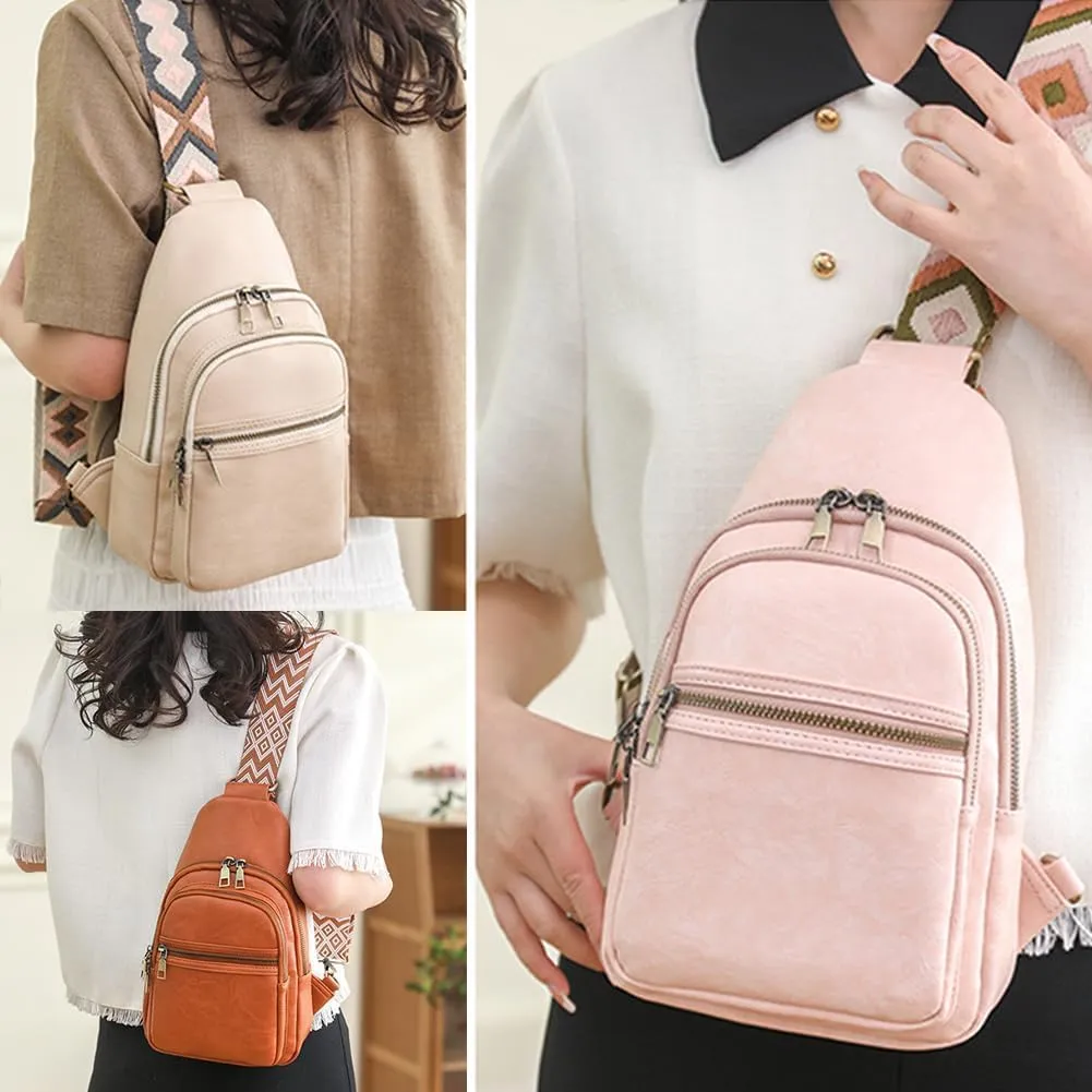 Respectivelk Crossbody Leather Bags, Interprek Respectivelk Crossbody Bag, Multiple Pockets Water-Resistant Sling Bag