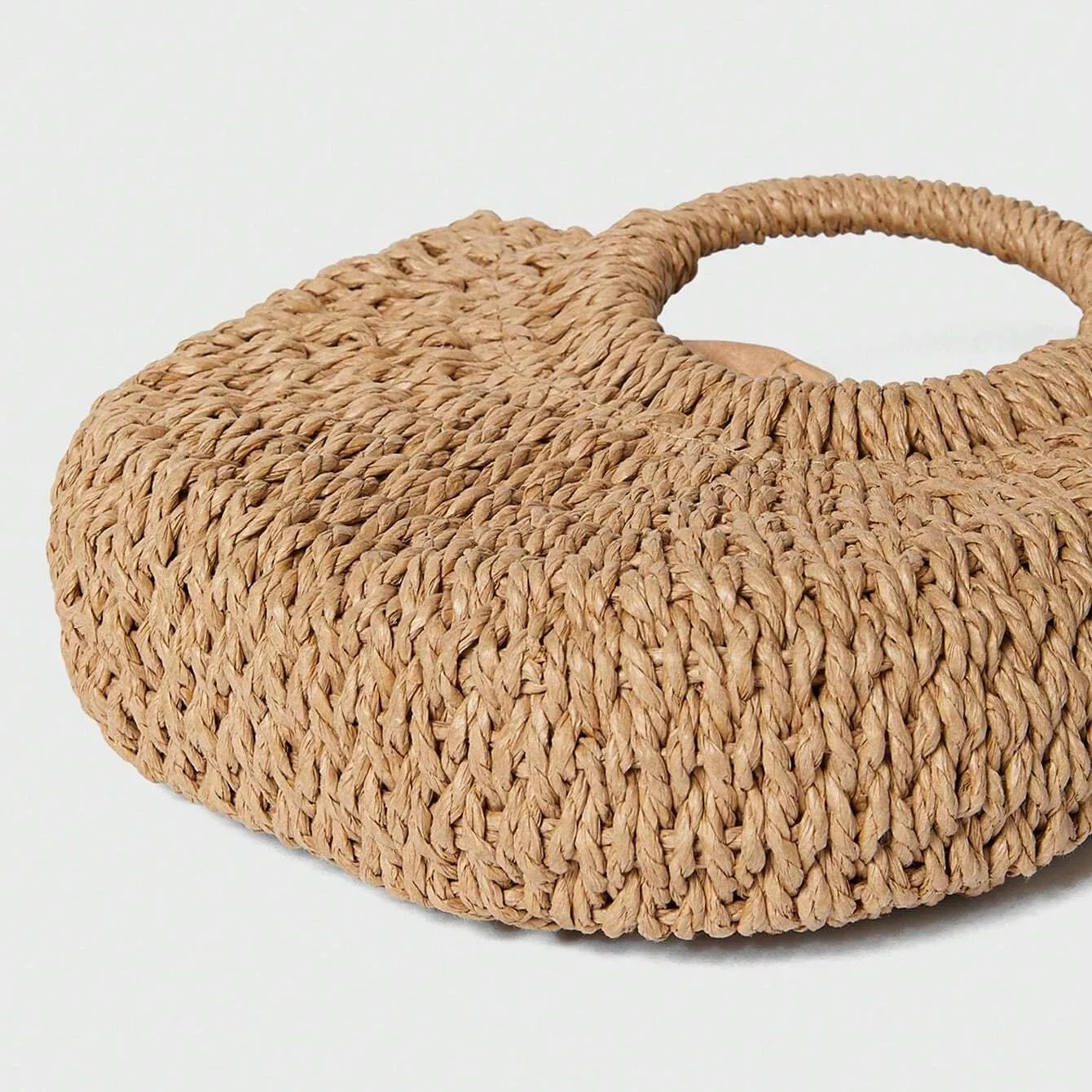 RomanticDesign Women Straw Handbag Woven Tote Bag Summer Beach Crossbody Purse for Vacation