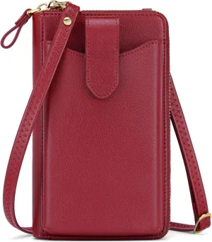 RONSIN Small Crossbody Wallet Purses for Women RFID Blocking Cell Phone Purse Vegan Leather Phone Bag Travel Handbag