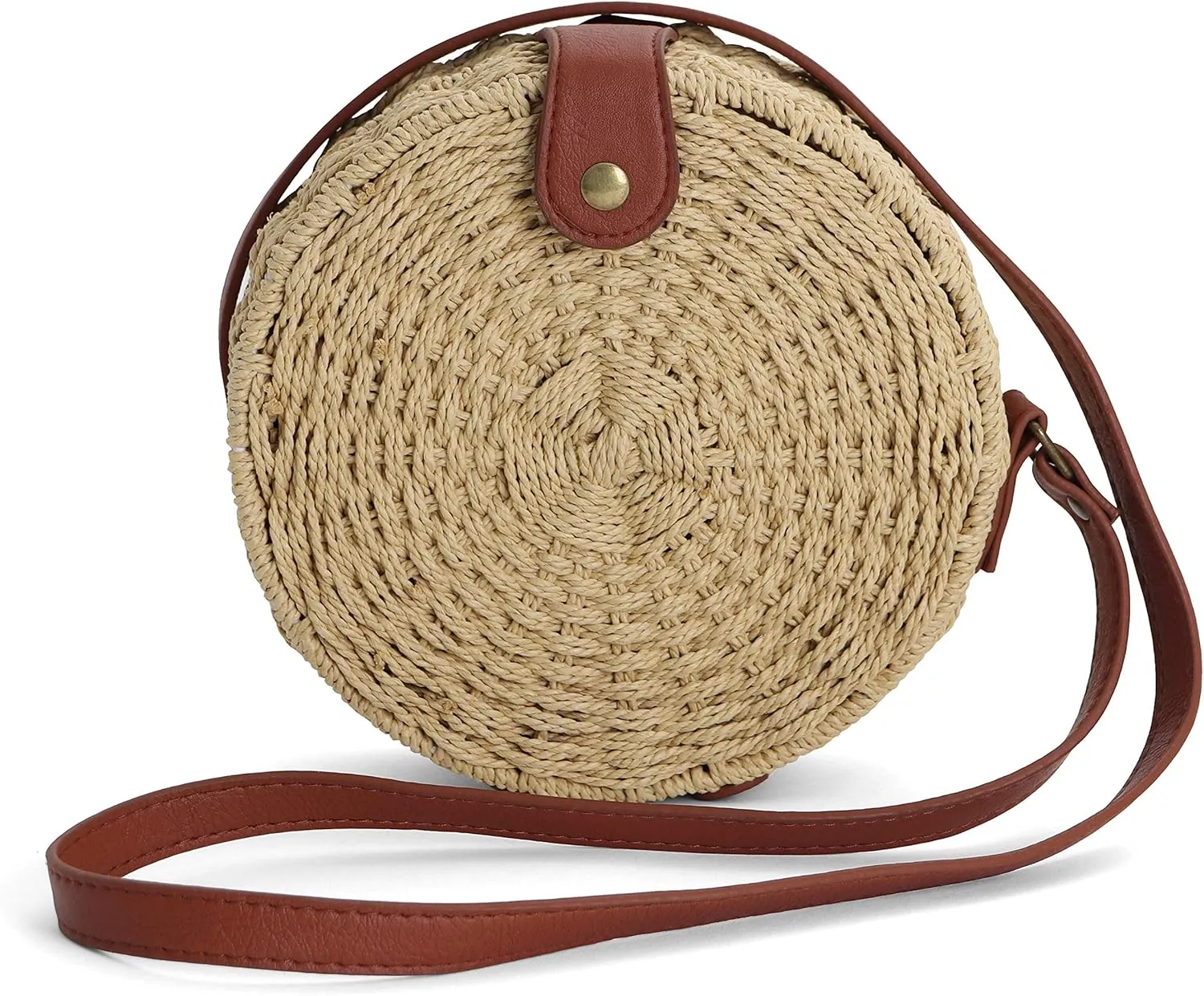 Rutledge & King Straw Crossbody Bag - Straw Bag with Handle - Straw Purse