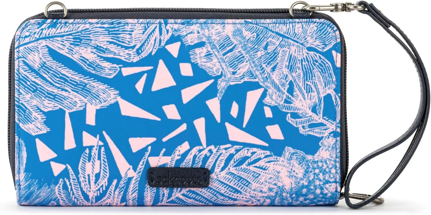 Sakroots Artist Circle Smartphone Crossbody in Eco Twill, Detachable Wristlet Strap