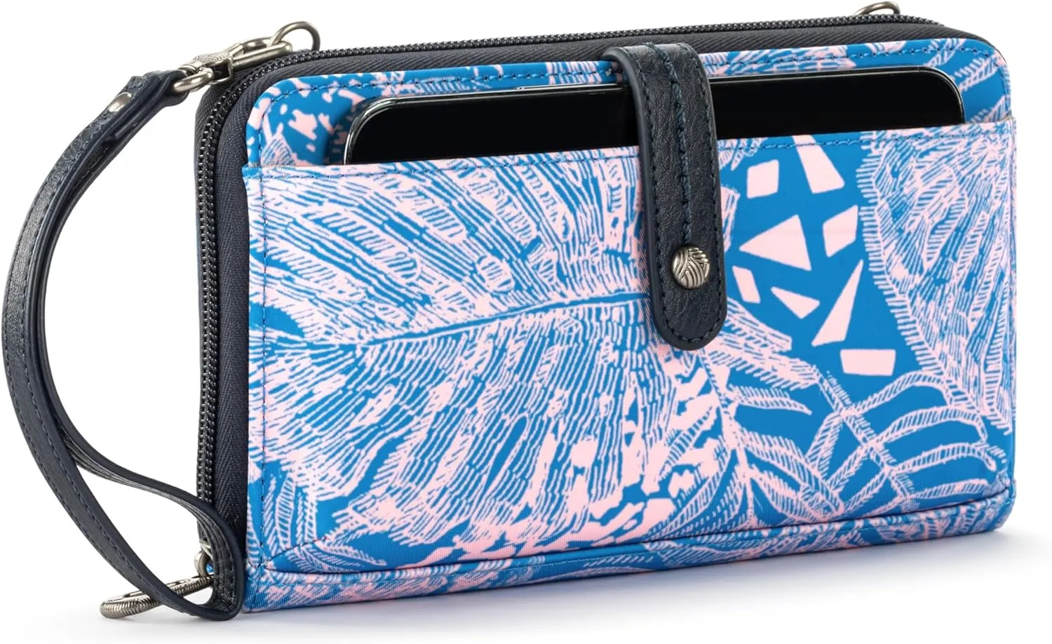 Sakroots Artist Circle Smartphone Crossbody in Eco Twill, Detachable Wristlet Strap
