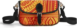 Samoa Floral Print Retro Art Polynesian Crossbody Bag Elegant Custom Women'S Crossbody Bag Pattern
