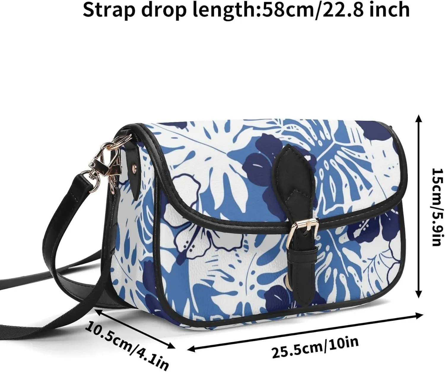 Samoa Floral Print Retro Art Polynesian Crossbody Bag Elegant Custom Women'S Crossbody Bag Pattern
