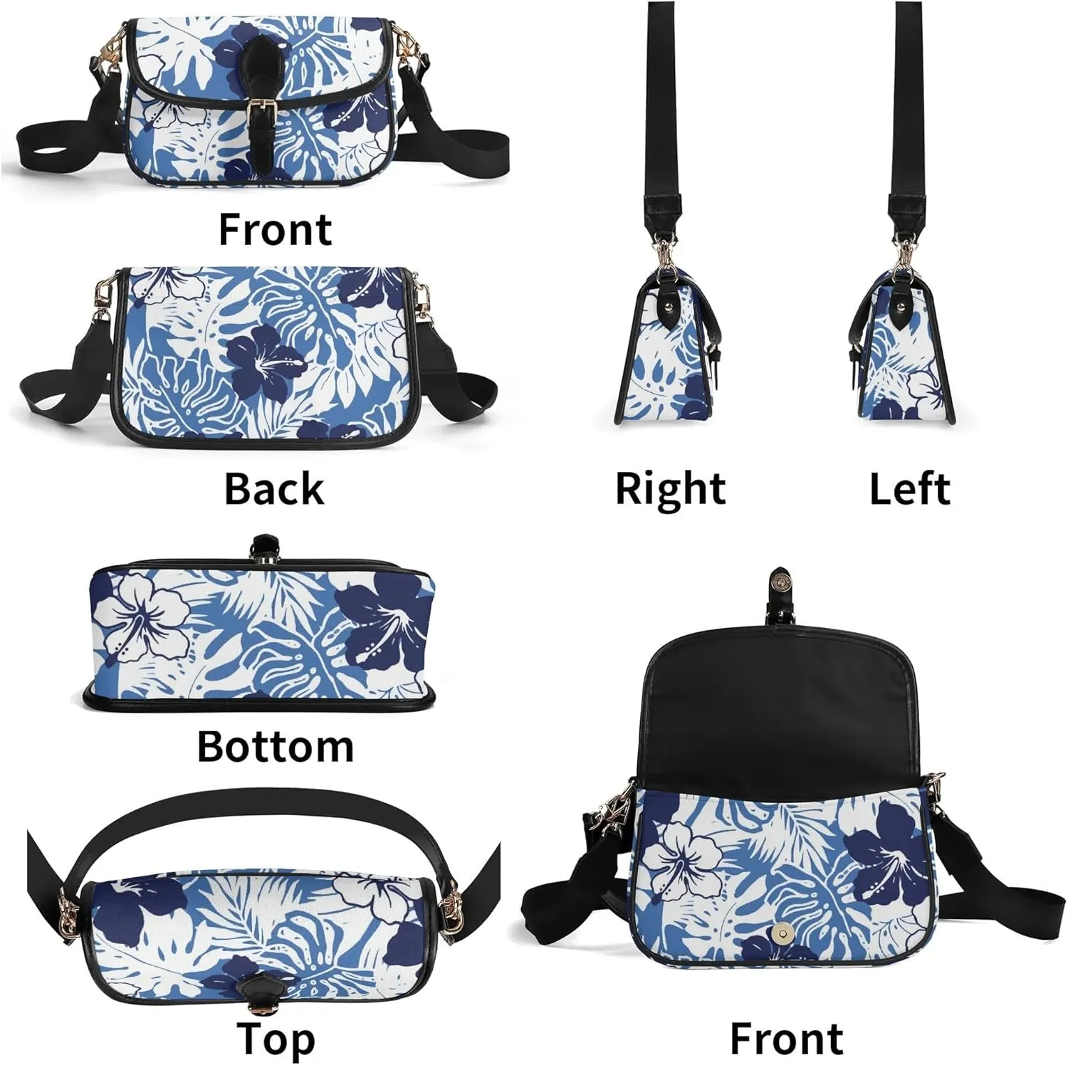 Samoa Floral Print Retro Art Polynesian Crossbody Bag Elegant Custom Women'S Crossbody Bag Pattern
