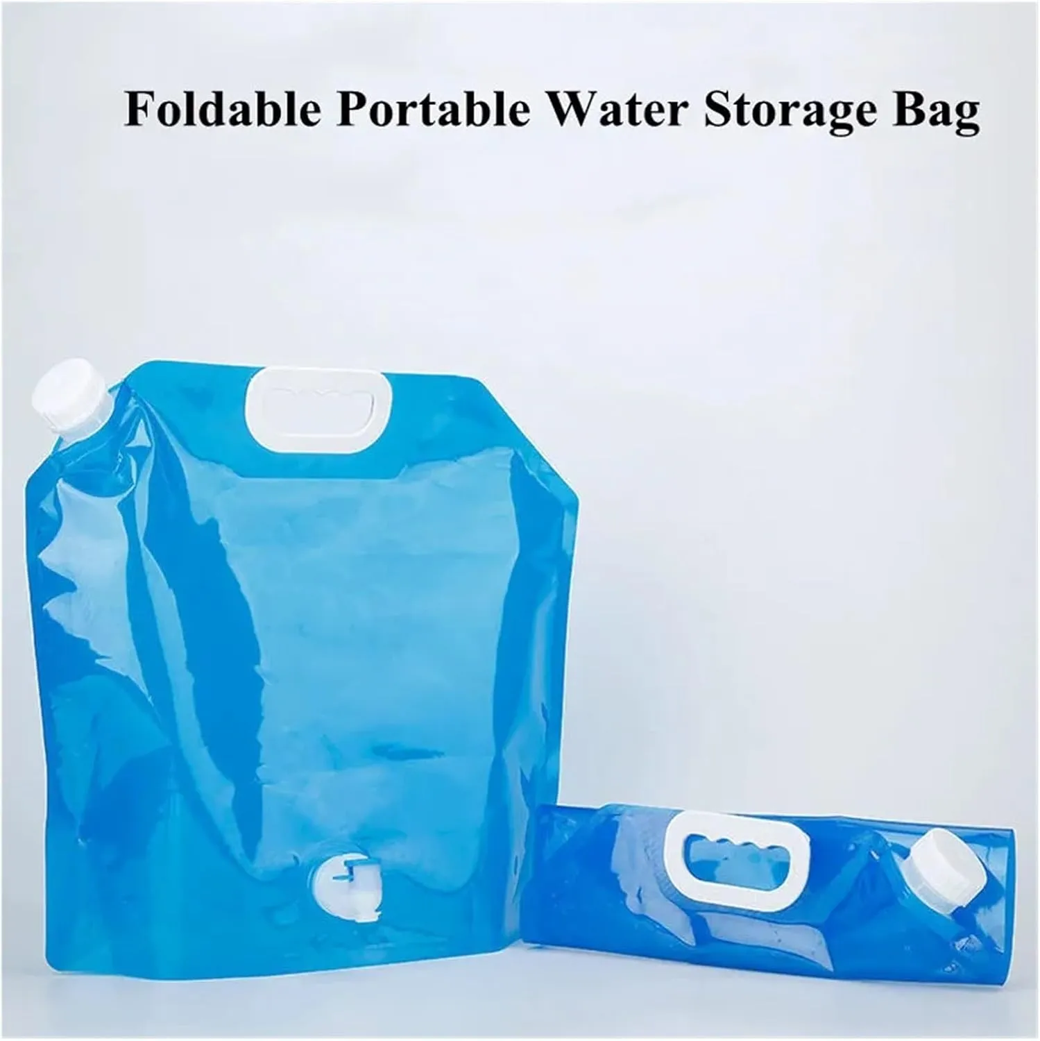 SBTRKT 5/10L Camping Water Bag Portable Folding Water Bucket Large Water Container Outdoor Travel Collapsible Pouch Can Camping Supplie (Color : 5L Transparent)