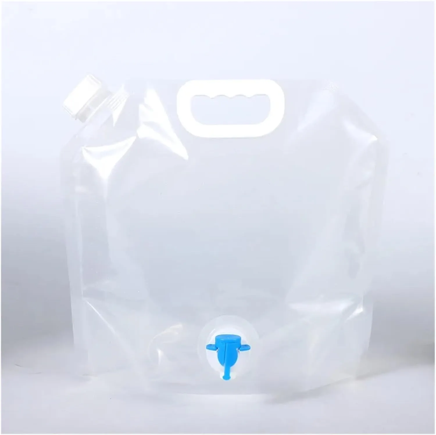 SBTRKT 5/10L Camping Water Bag Portable Folding Water Bucket Large Water Container Outdoor Travel Collapsible Pouch Can Camping Supplie (Color : 5L Transparent)